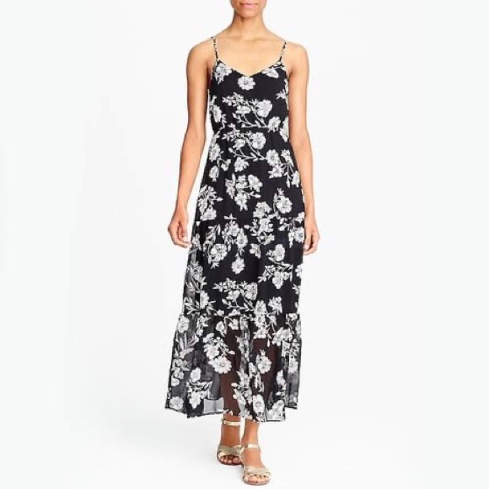 JCrew Mercantile Tiered Floral Maxi Dress